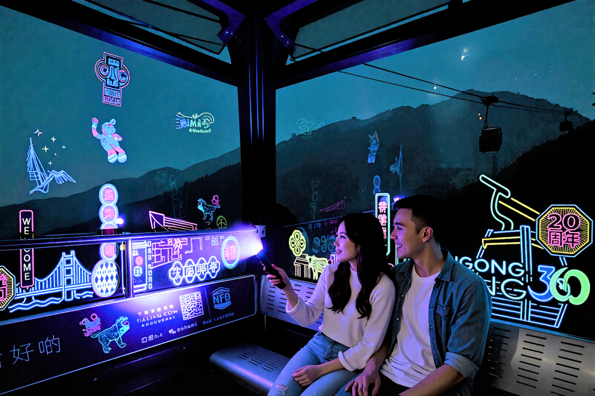 Matahari terbenam di kereta gantung Hong Kong, cara unik rayakan Imlek