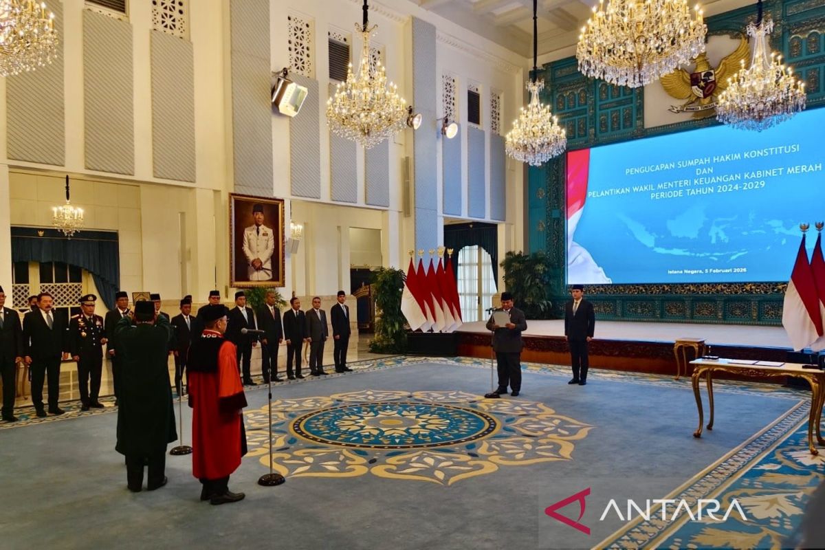 Presiden Prabowo lantik Juda Agung sebagai Wamenkeu di Istana Negara