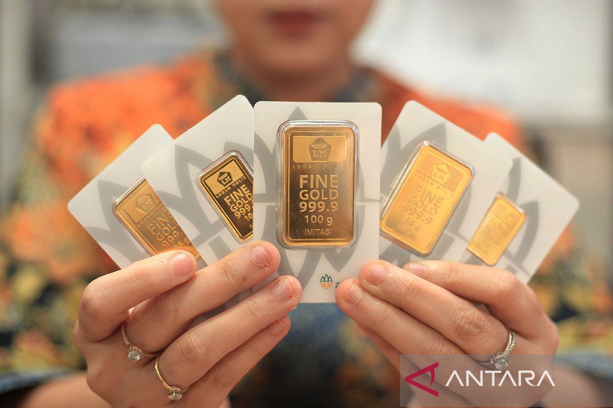 Emas Antam Selasa pagi ini turun lagi, kini di angka Rp2,918 juta/gr