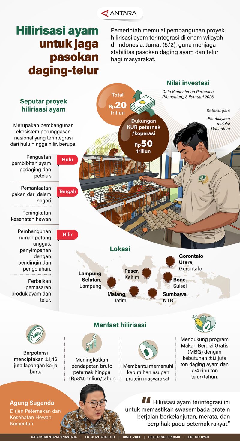 Hilirisasi ayam untuk jaga pasokan daging-telur