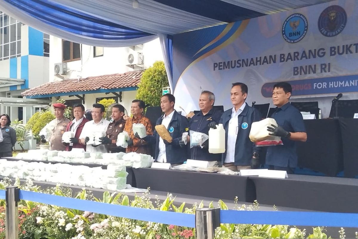 BNN musnahkan narkoba hasil pengungkapan lima kasus