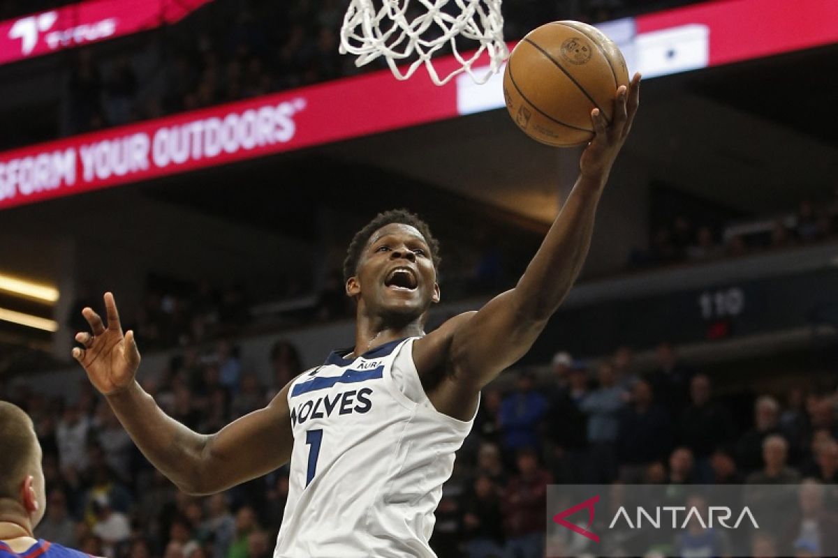 Anthony Edwards cetak 40 poin, Timberwolves kalahkan Mavericks 122-111