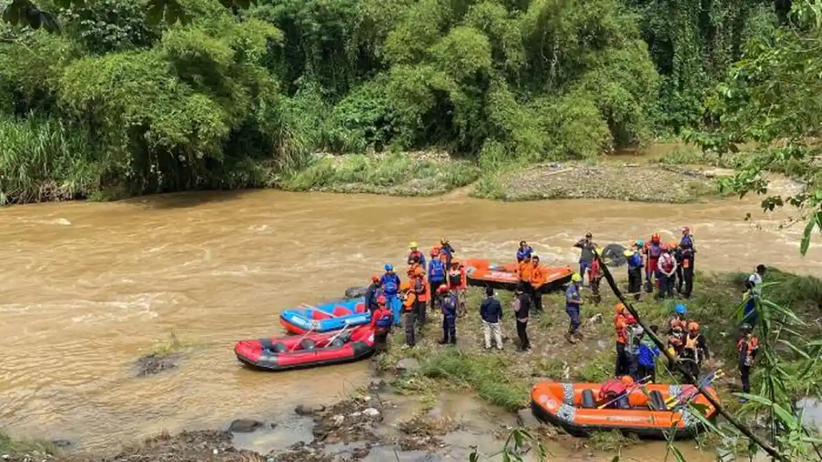 Update Pencarian Pelajar SMKN Ciomas Bogor yang Hanyut di Sungai Cisadane, Tim SAR Mulai Pakai Drone