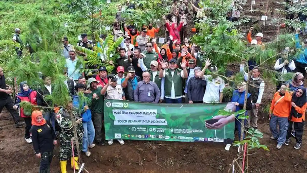 Pimpin Penanaman Pohon di Hutan Kota 1 Kecamatan 1 Hektar, Rudy Susmanto: Bogor Harus Kembali Hijau