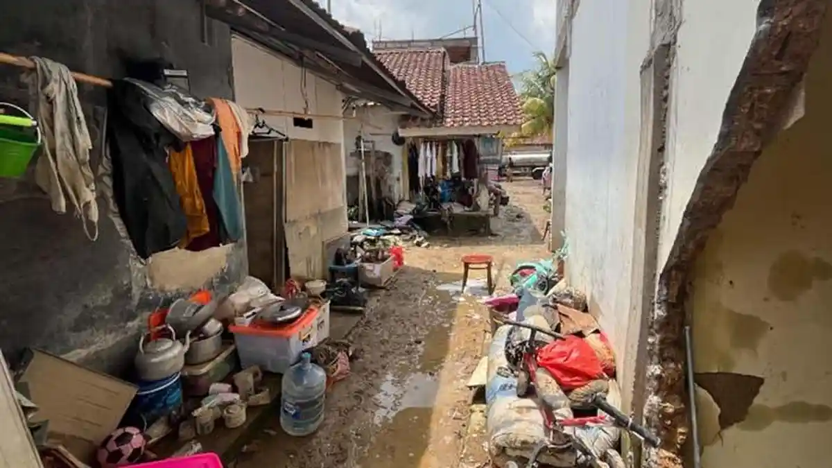 Penampakan Pemukiman Warga Pasca-Terendam Banjir di Babakanmadang Bogor, Sebanyak 160 KK Terdampak