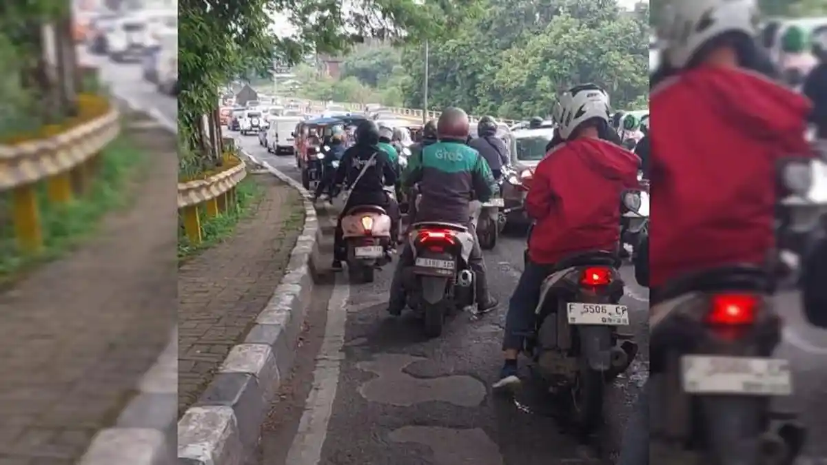 Macet Panjang di Jalan KH Abdullah bin Nuh Kota Bogor, Imbas Jalanan Rusak dan Bergelombang