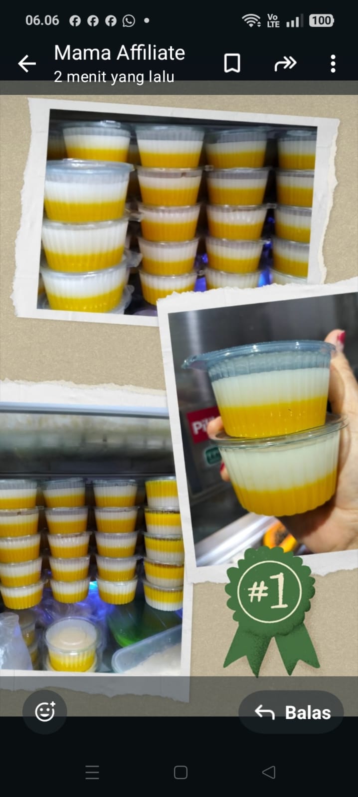 Puding Mangga per Cup